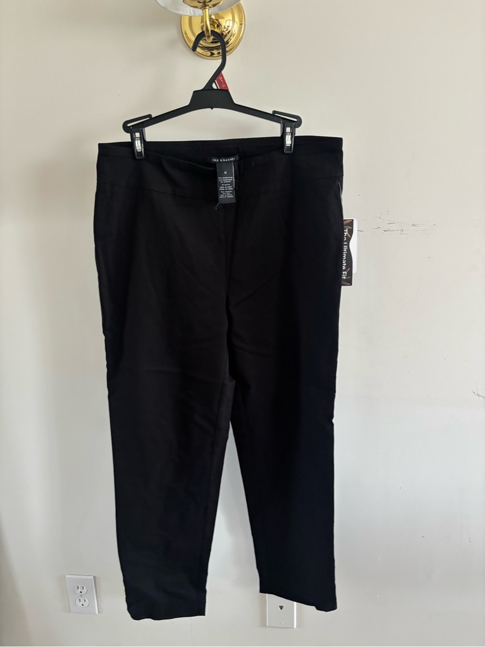 NWT Zac & Rachel Ultimate Fit Black Ankle Pants Size 12